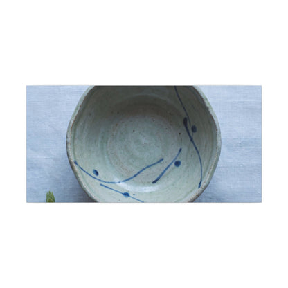 Spring Ceramic Bowl Minimal Line Canvas Art | Warm Decor