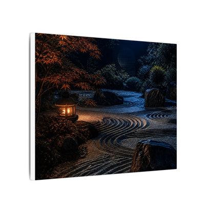 Summer Rock Garden Shadow Zen Canvas Art | Moody Decor