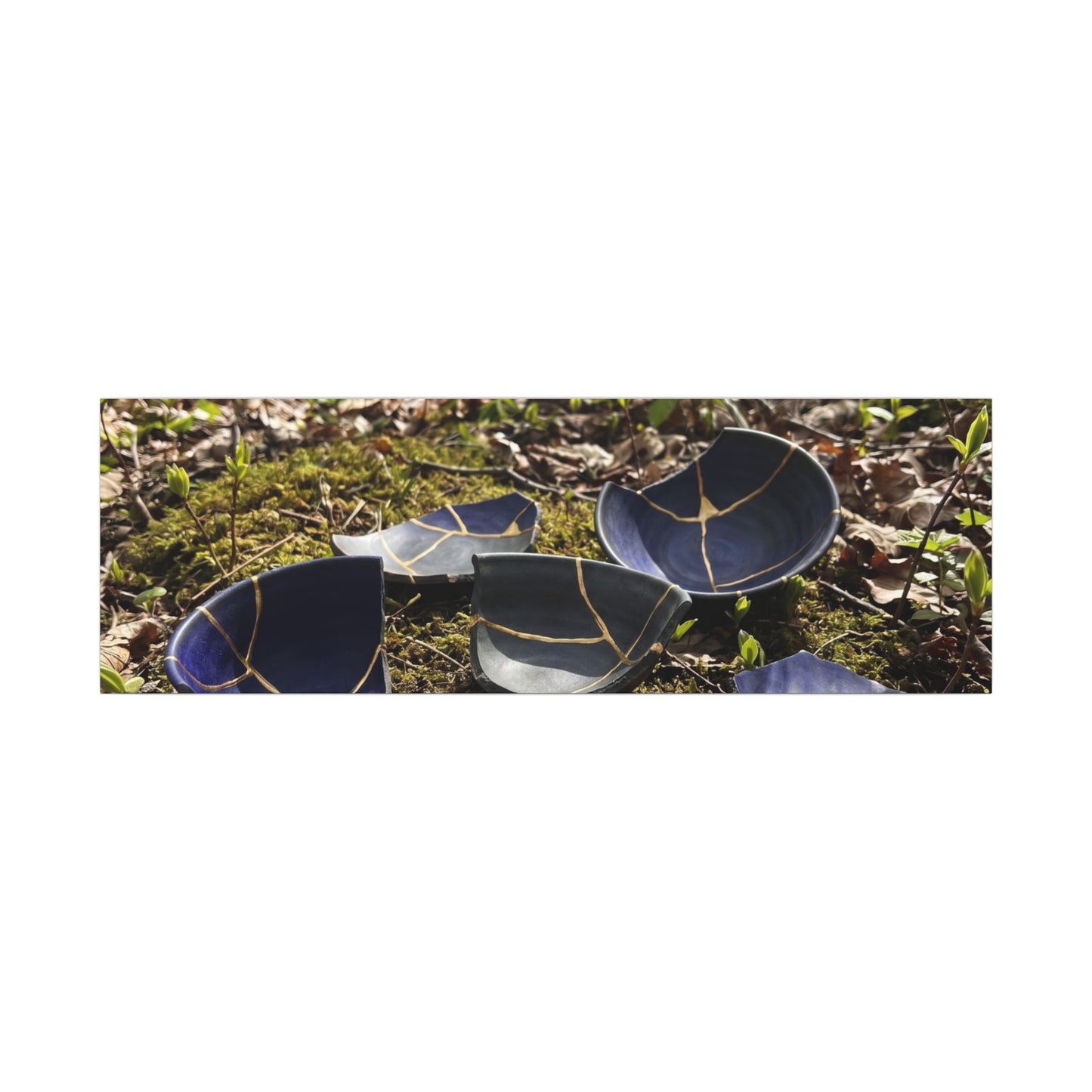 Philosophical Broken Pottery Canvas Art - Broken Beauty Kintsugi