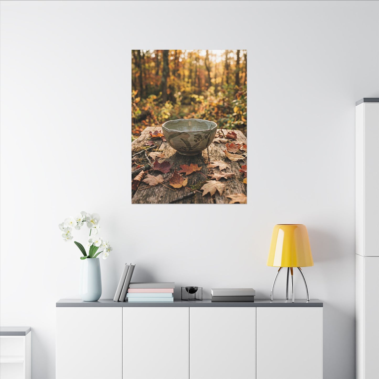 Spring Rock Garden Moody Minimal Canvas Art | Luxurious Decor