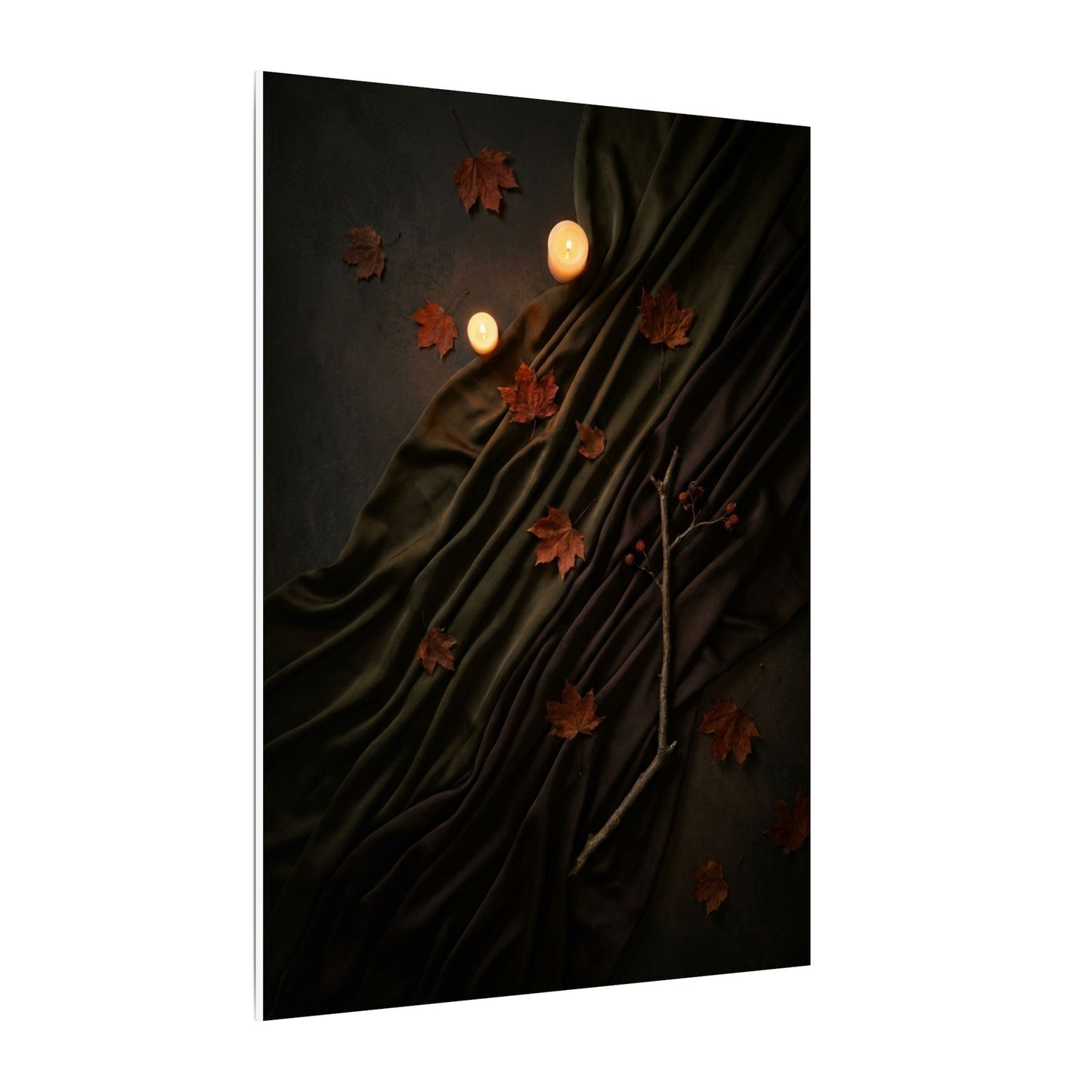Autumn Silk Drape Moody Minimal Canvas Art | Moody Decor