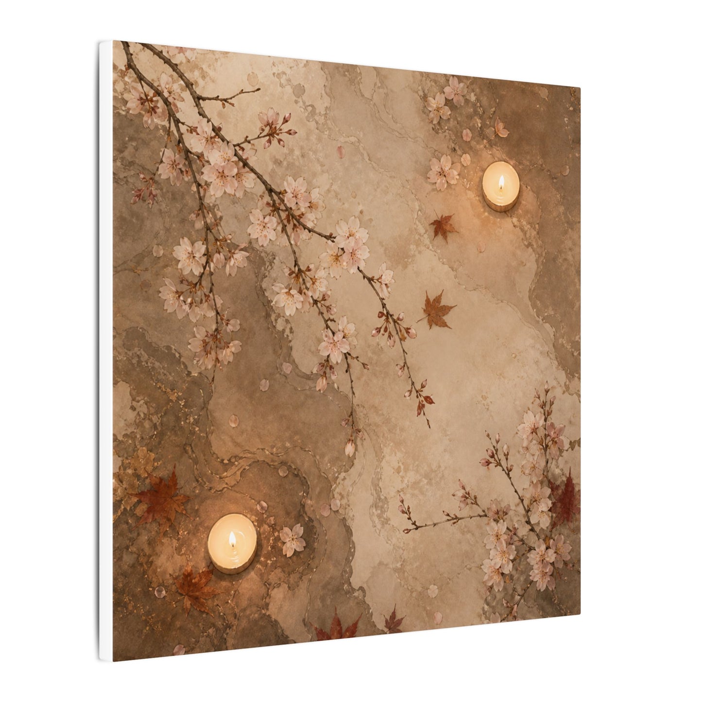 Cherry Blossom Canvas Art | Autumn Japandi Japanese Pattern Art