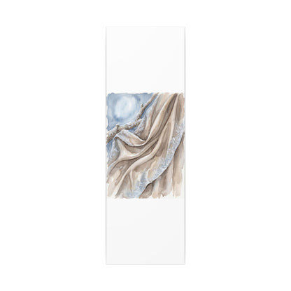 Silk Drape Winter Canvas Art | Japandi Cozy Design