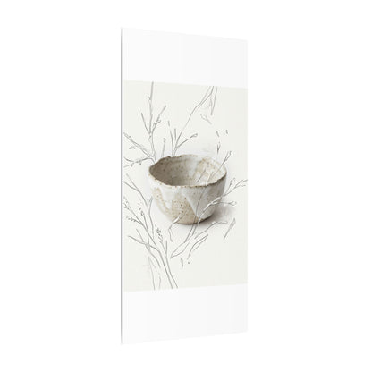 Neutral Ceramic Bowl Canvas Art - Minimal Line Japandi