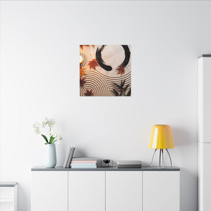 Tranquil Rock Garden Canvas Art - Enso Zen