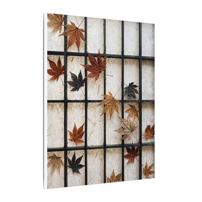 Japandi Shoji Screen in Overcast | Texture Canvas Art