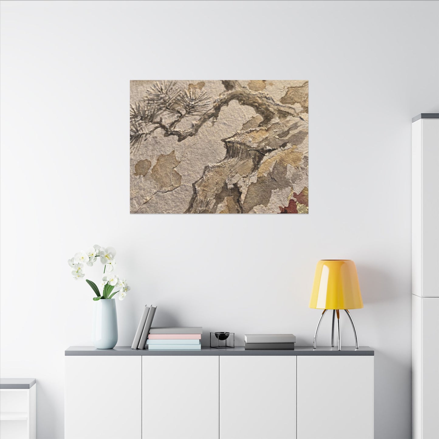 Pine Tree Canvas Art | Winter Japandi Japanese Pattern Art