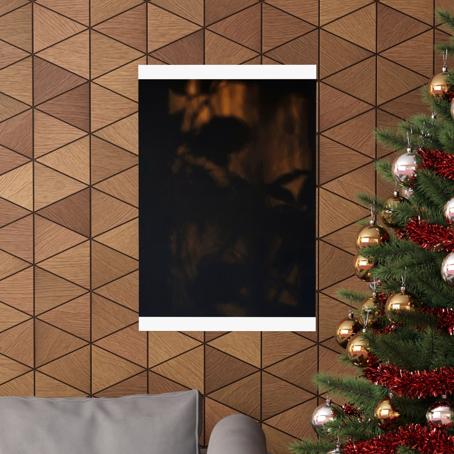 Shadow Play Summer Wall Art Print | Dark Japandi Atmospheric Design