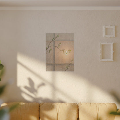 Shoji Screen Canvas Art | Spring Japandi Minimal Line Art