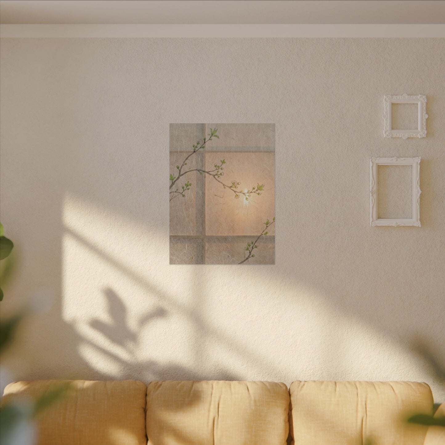 Spring Cherry Blossom Forest Whimsy Canvas Art | Rustic Decor