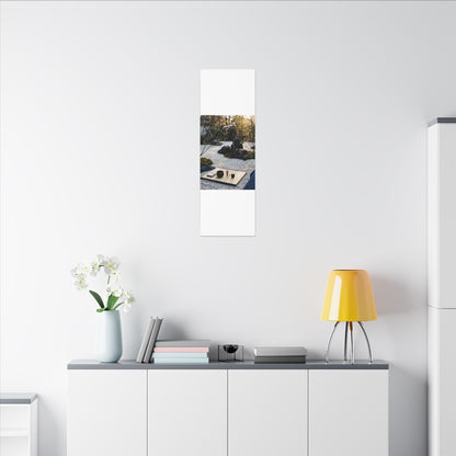 Zen Tea Ceremony in Golden Hour | Karesansui Canvas Art