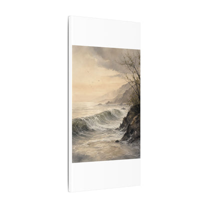 Ocean Wave Spring Canvas Art | Japandi Elegant Design
