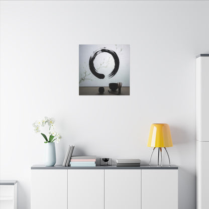 Tea Ceremony Enso Canvas Art | Peaceful Zen Art