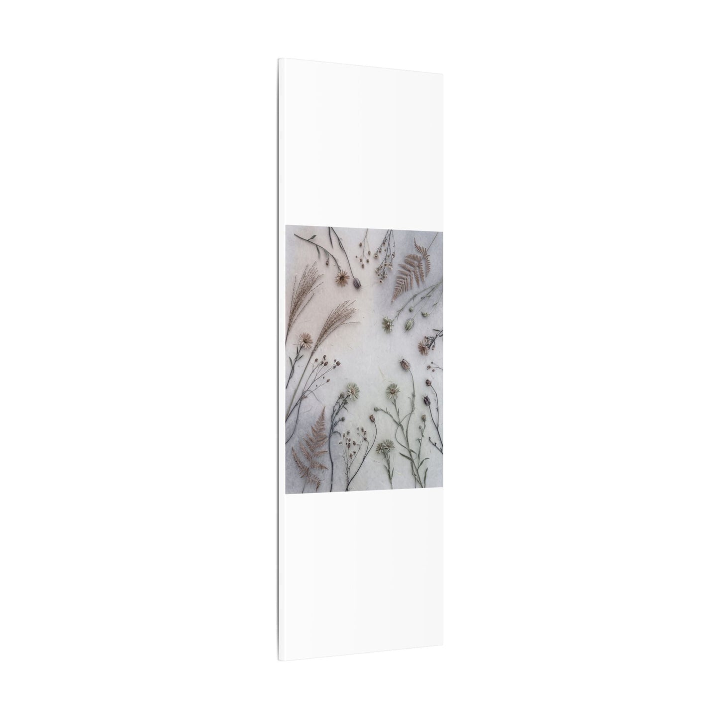 Dried Flowers Japanese Pattern Canvas Art | Elegant Japandi Art