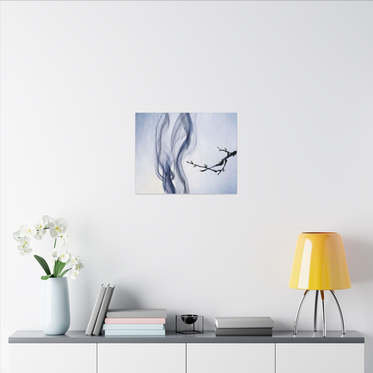 Incense Smoke Spring Canvas Art | Zen Tranquil Design