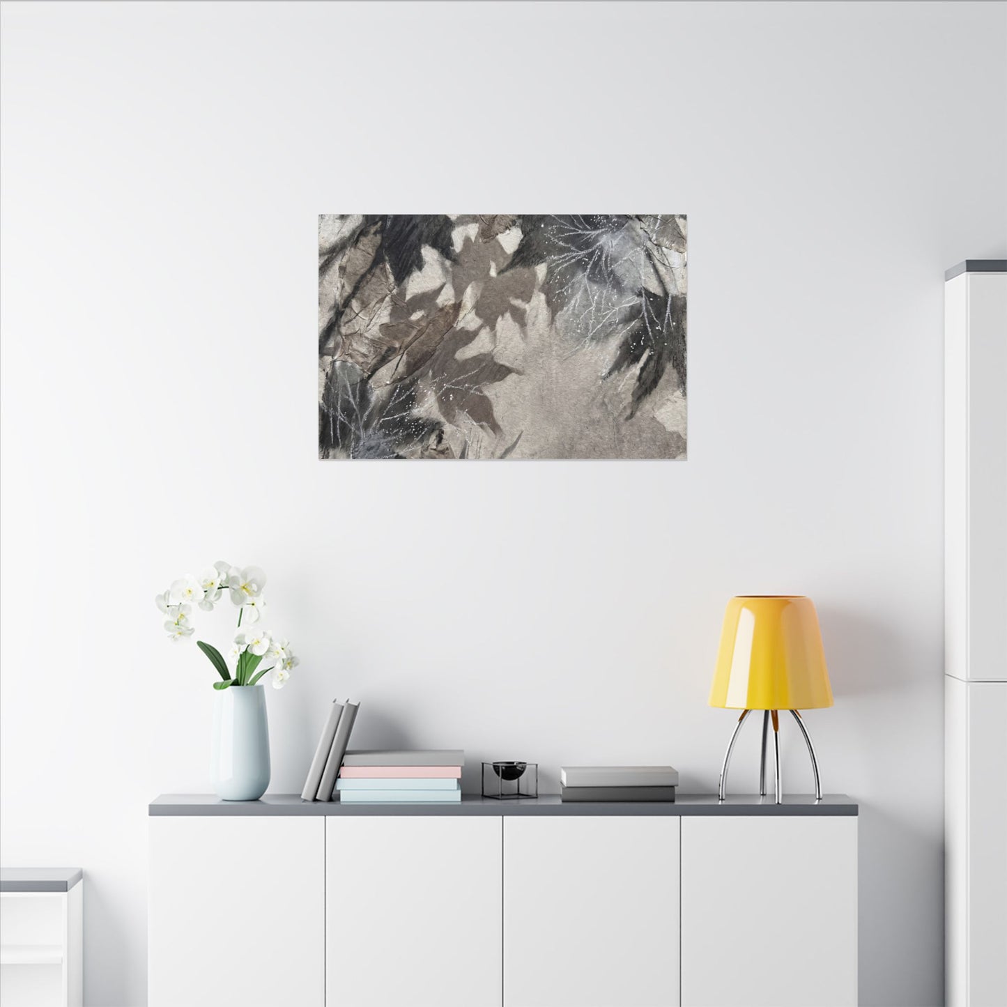 Shadow Play Texture Canvas Art | Cozy Japandi Art