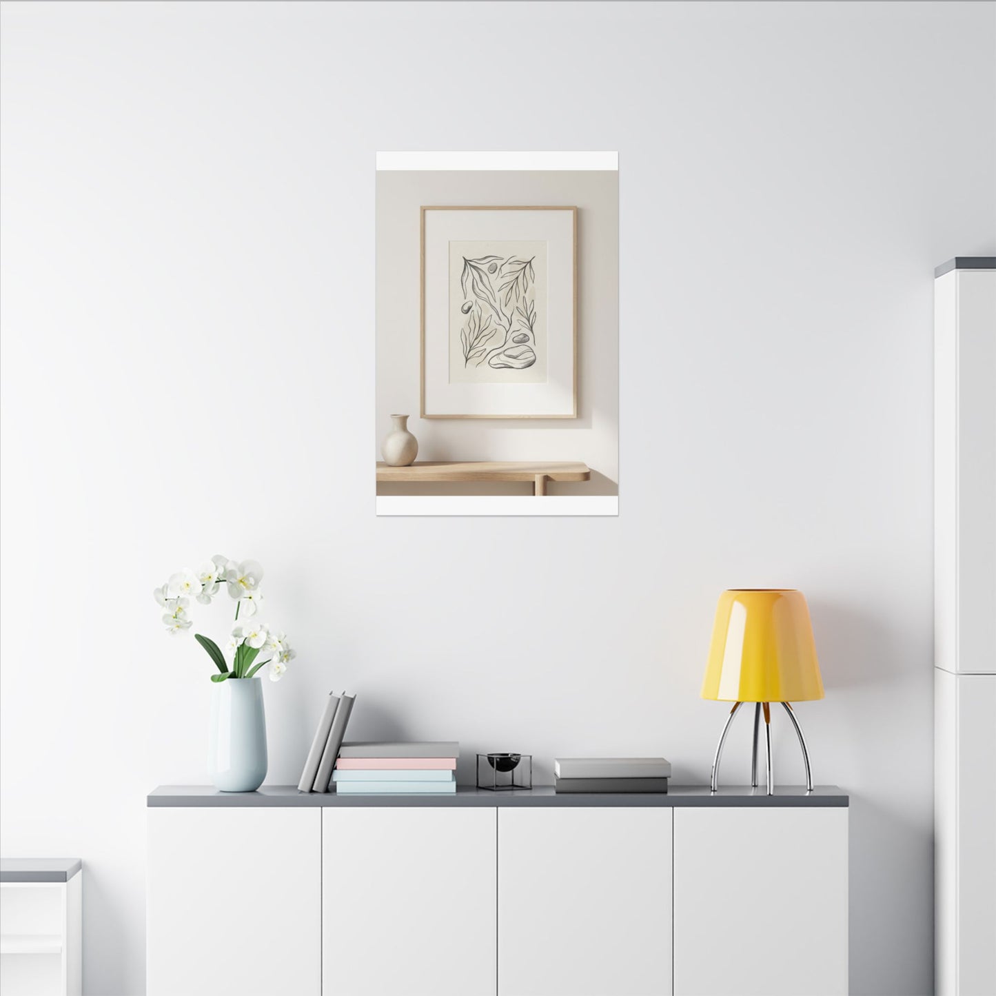 Japandi Charcoal Canvas Art