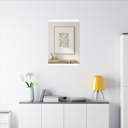 Japandi Charcoal Canvas Art
