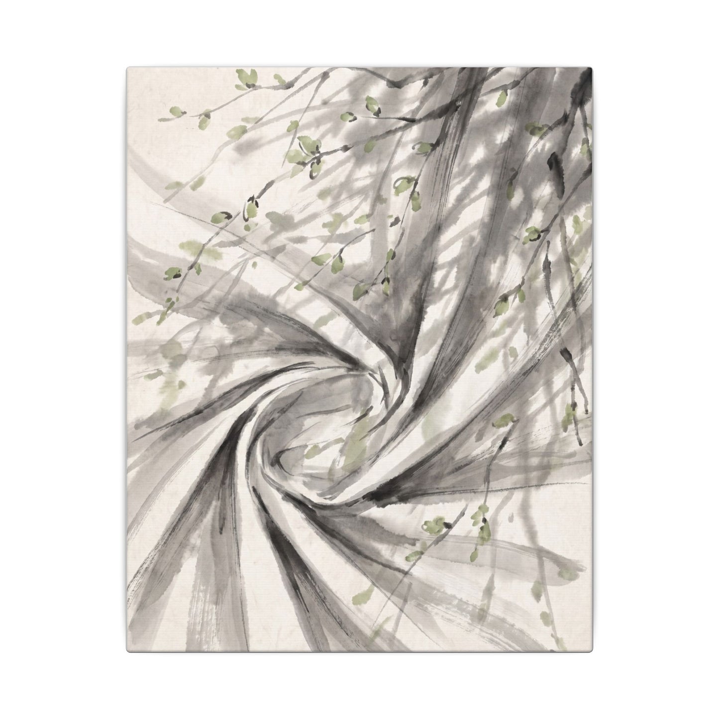 Silk Drape Spring Canvas Art | Zen Contemplative Design