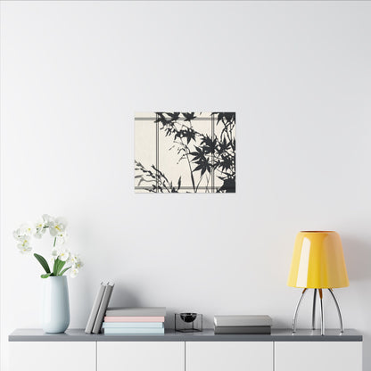 Shoji Screen Canvas Art | Summer Japandi Minimal Line Art