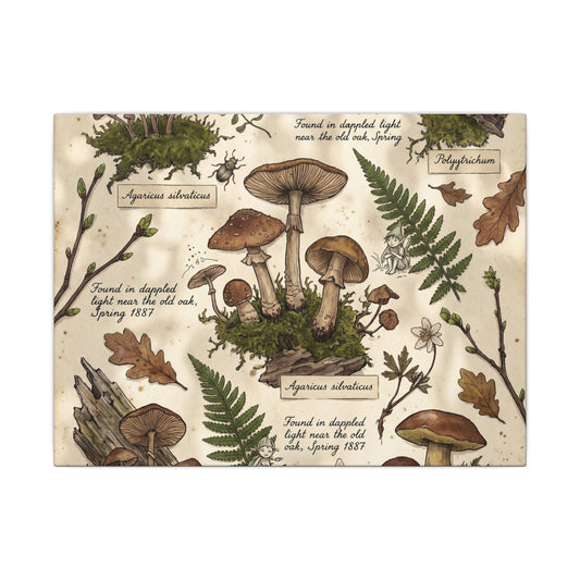Dappled Wild Mushrooms Canvas Art - Cottagecore Datsuzoku