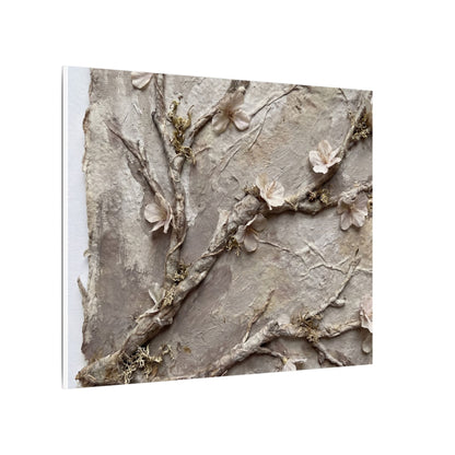 Summer Cherry Blossom Texture Canvas Art | Earthy Decor