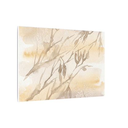 Shadow Play Winter Canvas Art | Japandi Warm Design