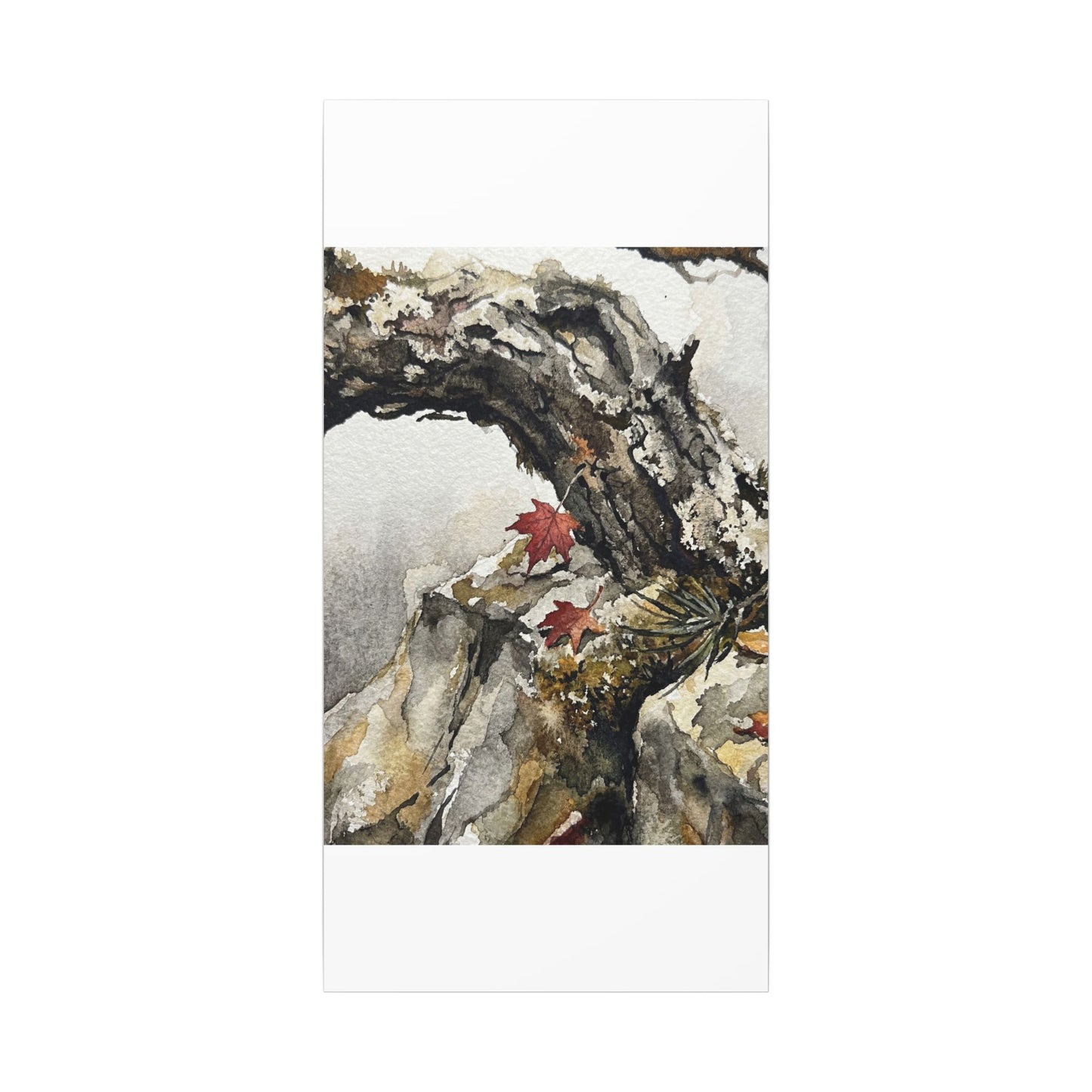 Pine Tree Autumn Canvas Art | Japandi Earthy Design