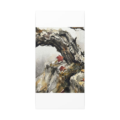 Pine Tree Autumn Canvas Art | Japandi Earthy Design