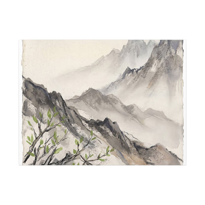 Spring Mountain Mist Texture Canvas Art | Warm Decor