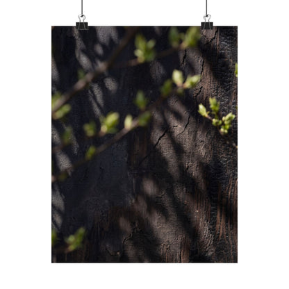 Shadow Play Dark Texture Wall Art Print | Atmospheric Dark Japandi Art