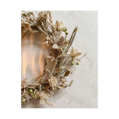 Spring Dried Flowers Japanese Pattern Wall Art Print | Warm Decor