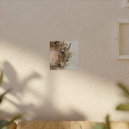 Dried Flowers Japanese Pattern Canvas Art | Neutral Japandi Art