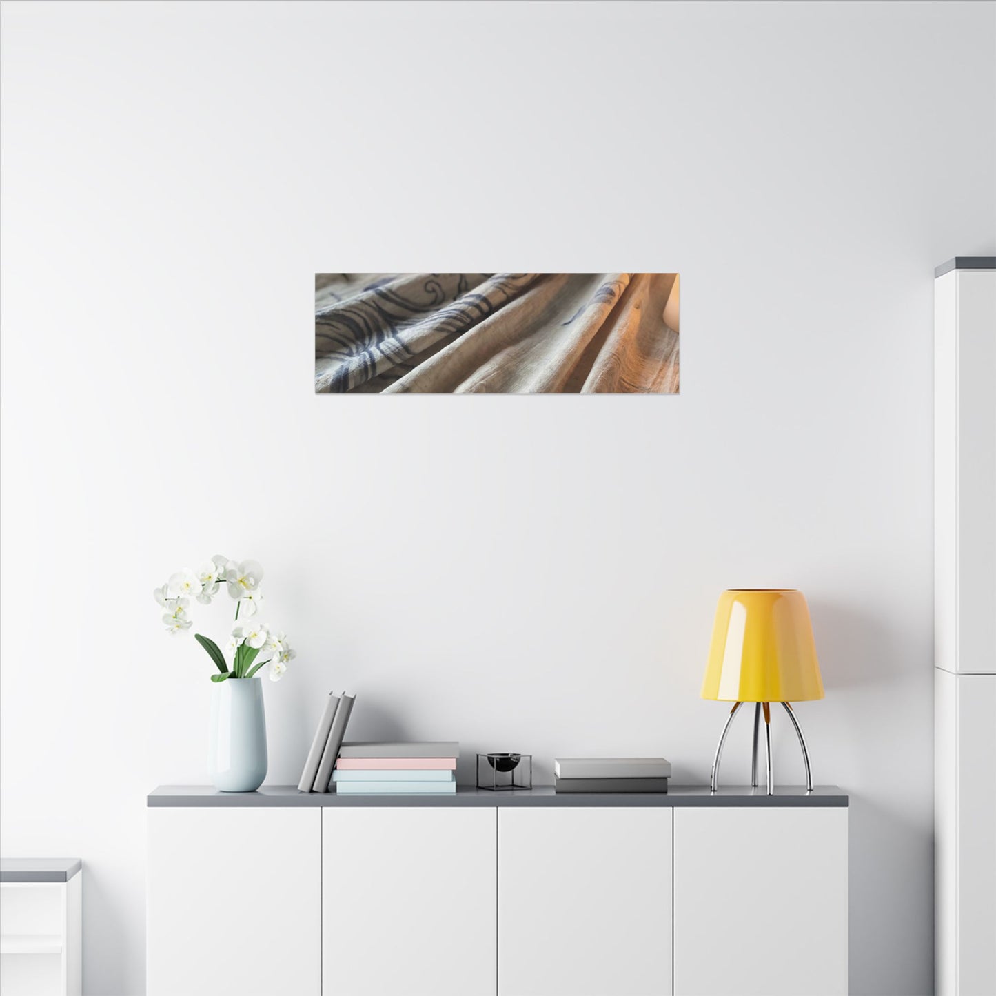 Fukinsei Silk Drape Canvas Art - Japandi Japanese Pattern
