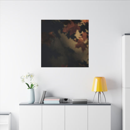 Shadow Play Canvas Art | Autumn Dark Japandi Moody Minimal Art