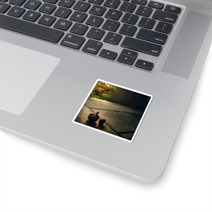 Dark Japandi Tea Ceremony in Golden Hour | Dark Texture Sticker