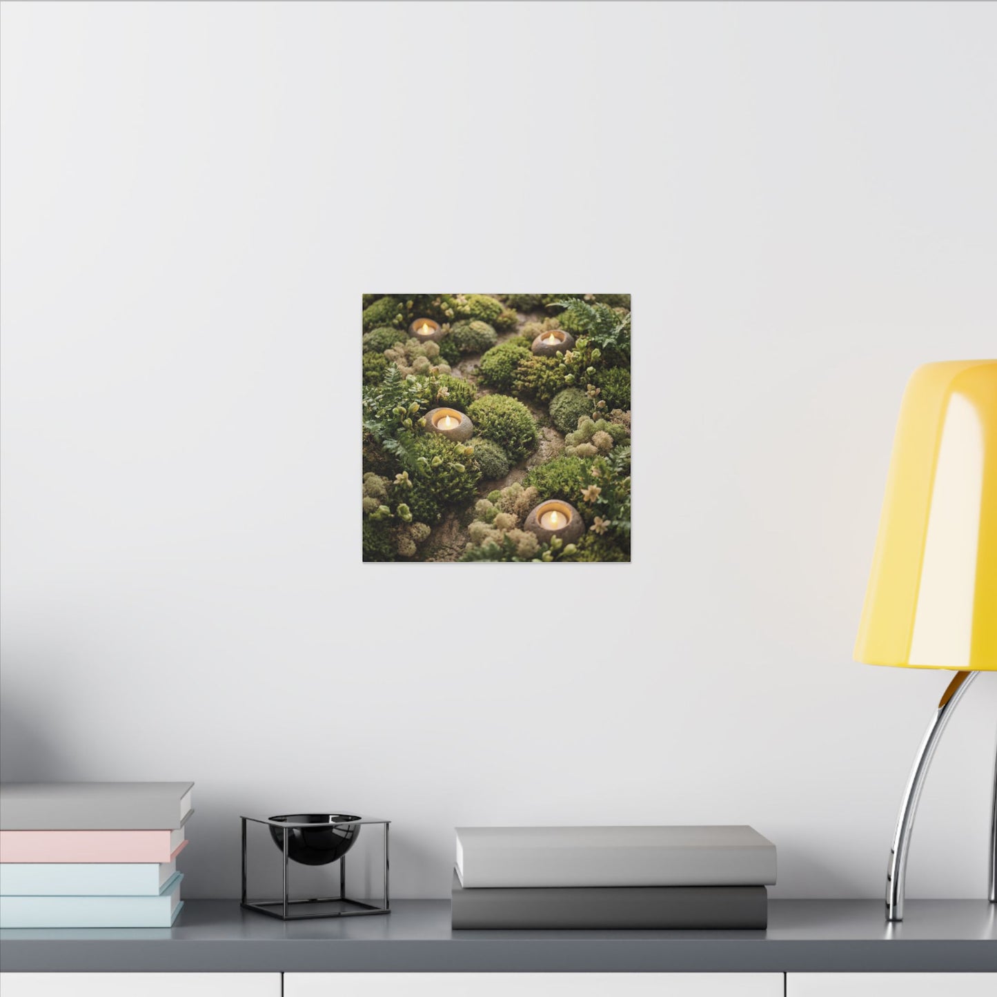Moss Close Up Japanese Pattern Canvas Art | Neutral Japandi Art