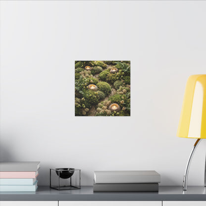 Moss Close Up Japanese Pattern Canvas Art | Neutral Japandi Art