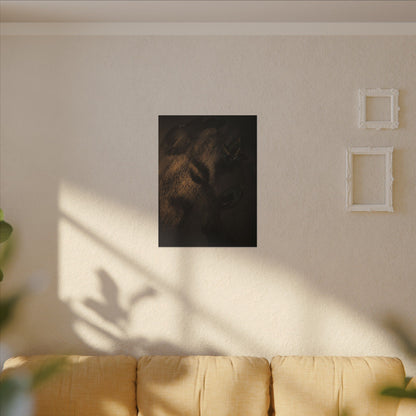 Candlelight Shadow Play Canvas Art - Dark Japandi Ma