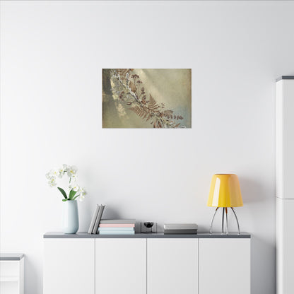 Winter Dried Flowers Forest Whimsy Canvas Art | Earthy Decor