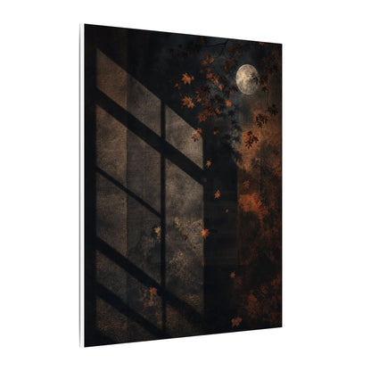 Sophisticated Shadow Play Canvas Art - Dark Texture Dark Japandi