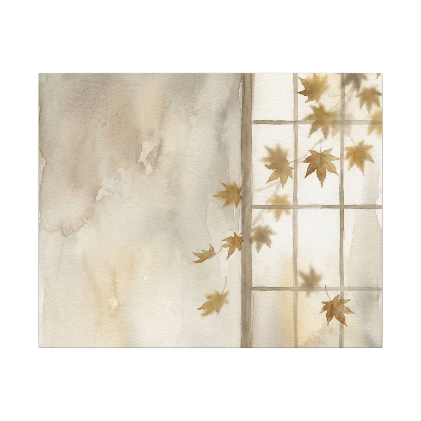 Warm Shoji Screen Canvas Art - Watercolor Japandi