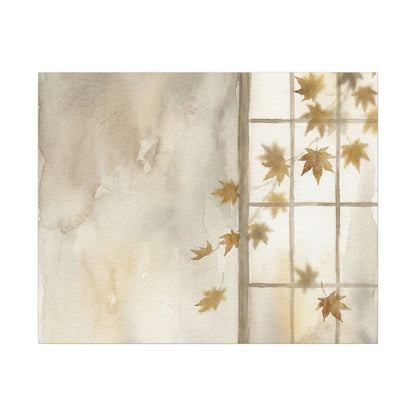 Warm Shoji Screen Canvas Art - Watercolor Japandi