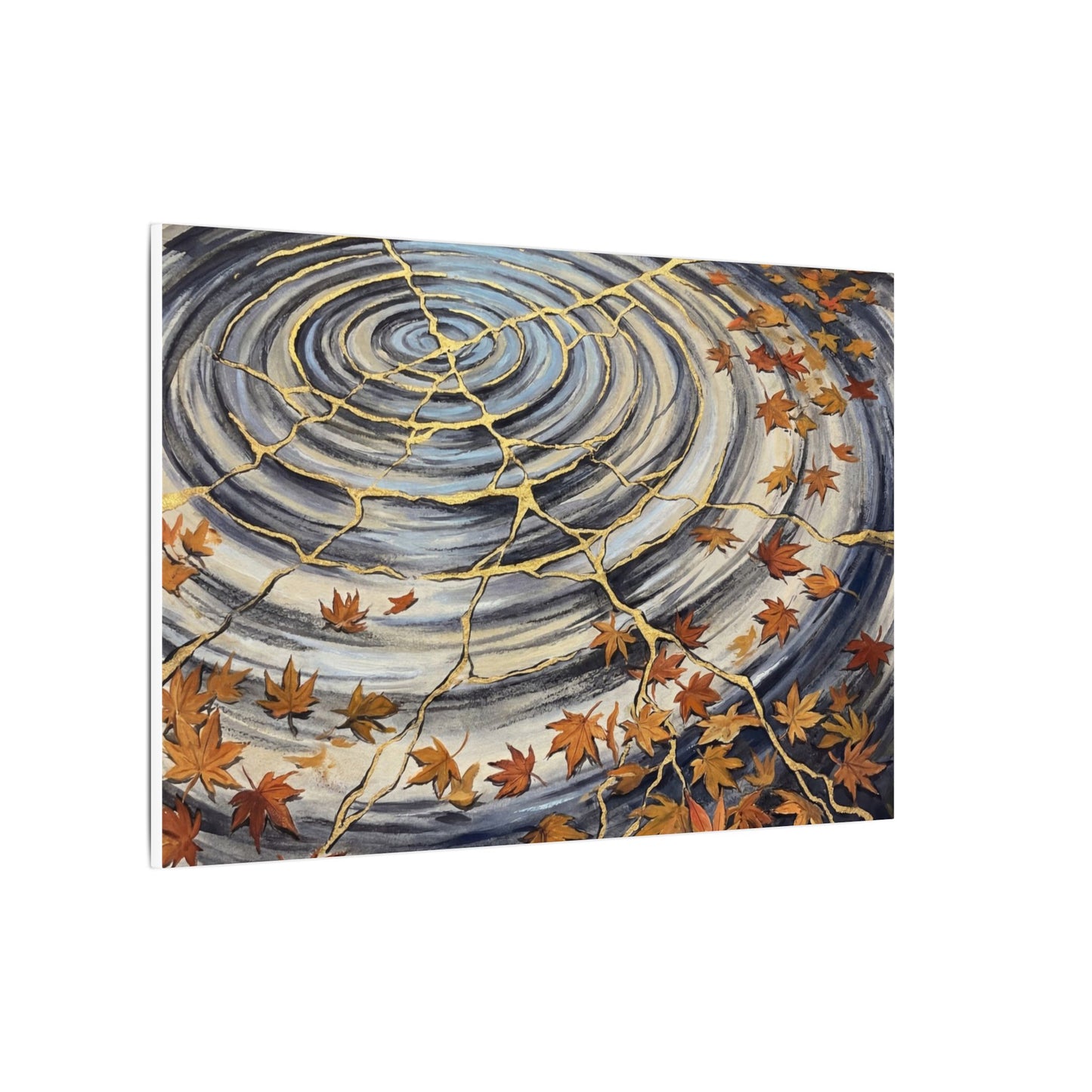 Moonlight Water Ripple Canvas Art - Kintsugi Fukinsei