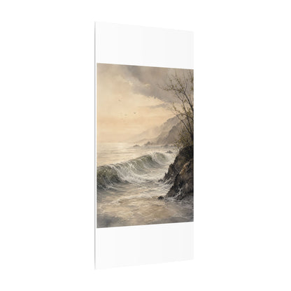Ocean Wave Spring Canvas Art | Japandi Elegant Design