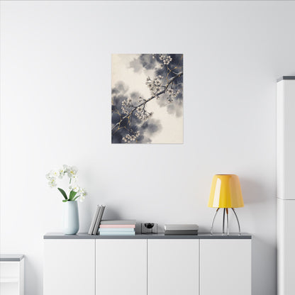 Ma Cherry Blossom Canvas Art - Kintsugi Gold Vein