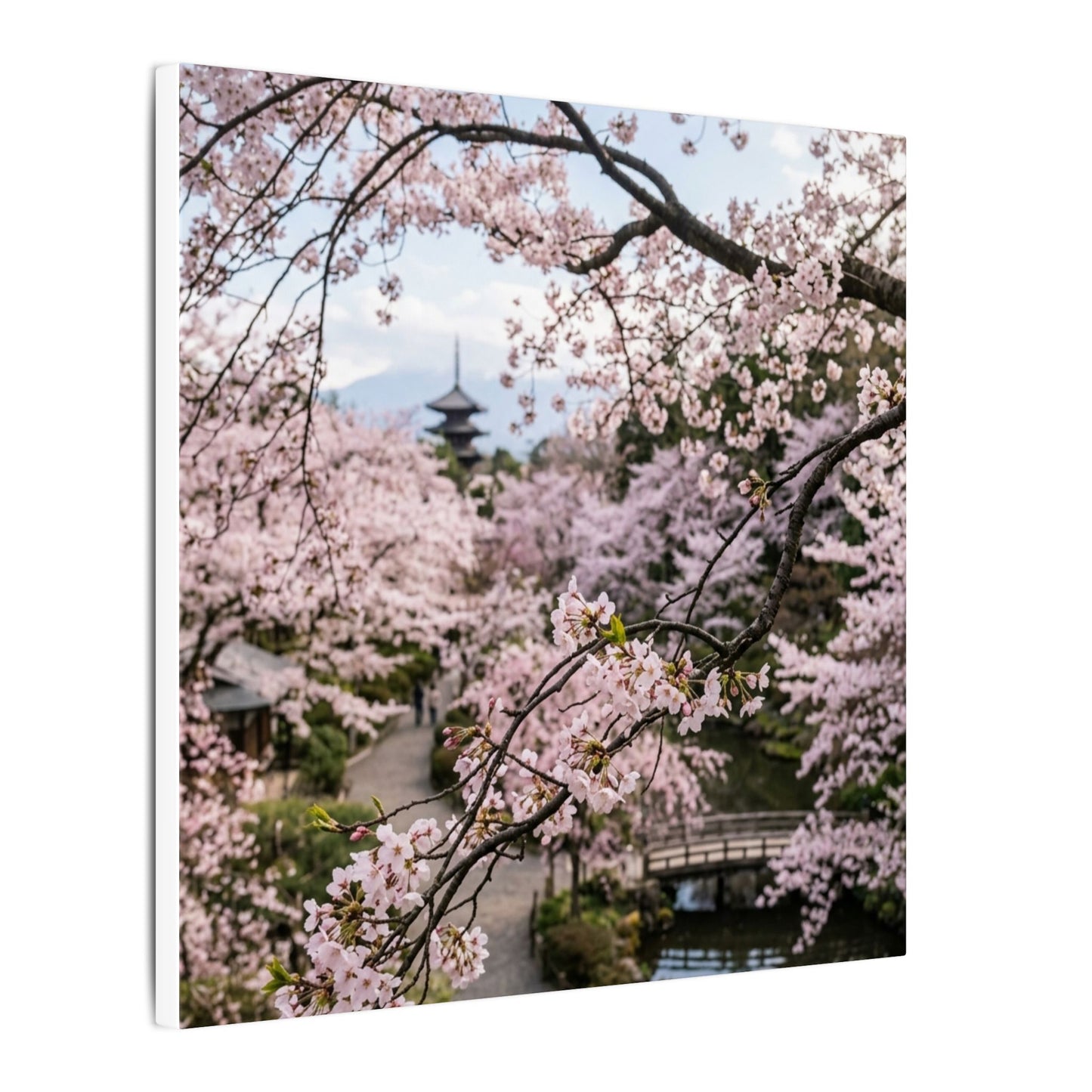 Japandi Ceramic Bowl in Golden Hour | Watercolor Canvas Art