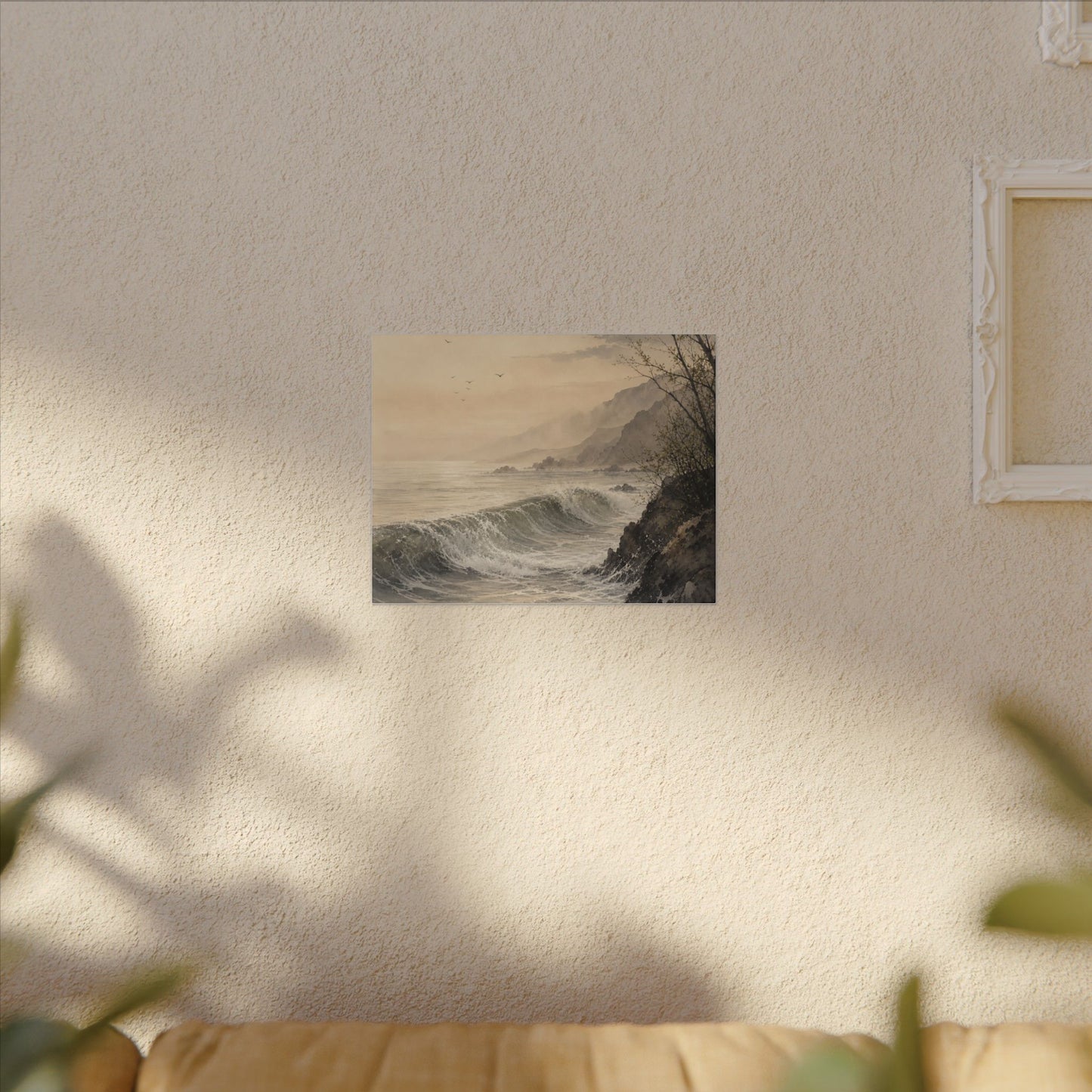 Ocean Wave Spring Canvas Art | Japandi Elegant Design