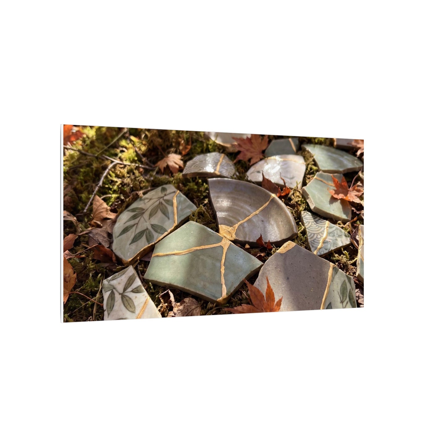 Broken Pottery Japanese Pattern Canvas Art | Elegant Japandi Art