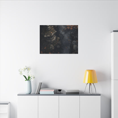 Stone Lantern Canvas Art | Autumn Japandi Texture Art